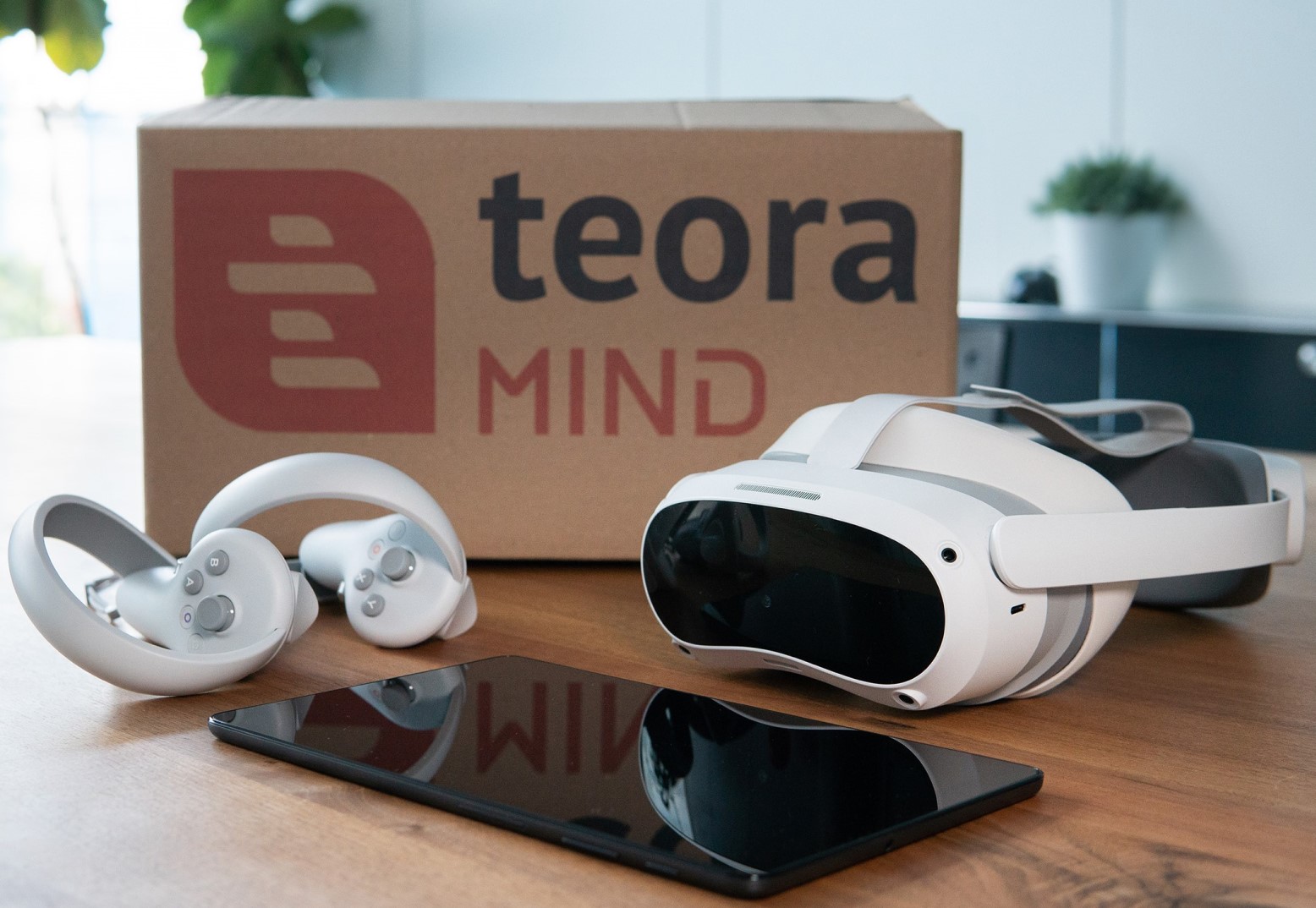 das teora® mind Paket, VR-Brille, Controller und Tablet