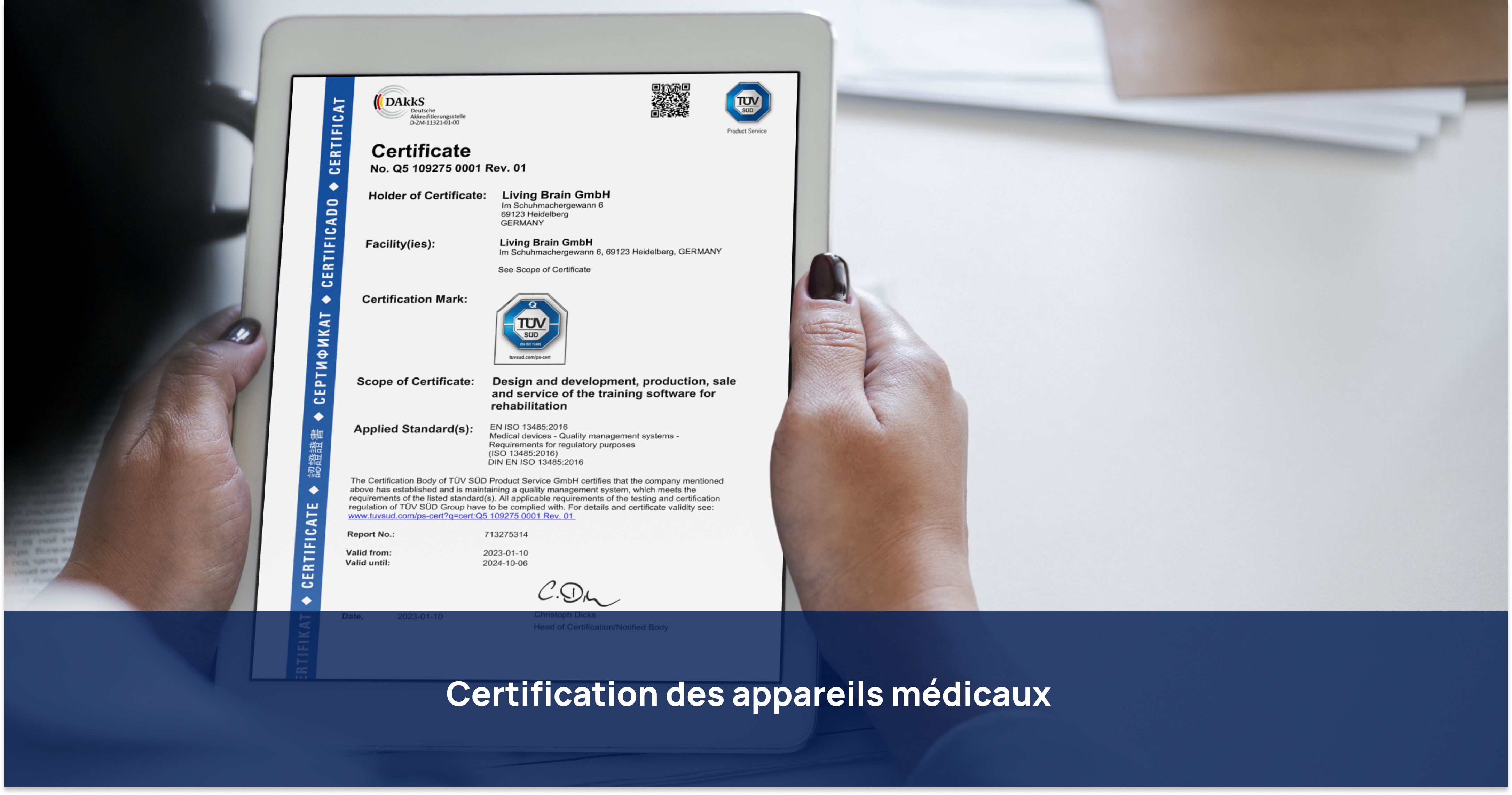 Certificat de dispositif médical